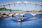 PARIS - September 19, 2019 : Austerlitz viaduct aerial subway bridge