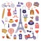 Paris Set with Romantic Travel Elements