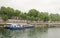 Paris. Ships on the River Seine at the Tolbiac Bridge