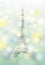 Paris spring banner. Eiffel tower. Travel France poster.