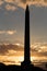 Paris sunset at obelisk