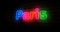 Paris symbol neon light 3d illustration