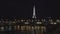 Paris Time Lapse Night View with Eiffel Tower Lights and Seine River Reflection