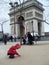Paris triumphal arch travel europe child