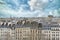 Paris, typical buildings in the Marais, aerial view