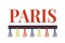 Paris typography slogan drawing modern Fashion Slogan for T-shirt and apparels graphic vector Print