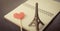 Paris Valetines love story notebook
