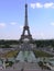 Paris, view of the Eiffel Tower from fountains of Trocadero