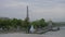 Paris view and gull looking at city, France