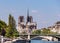 Paris. View of the Seine, ile de la Cite, with Notre-Dame cathedral