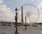 The Paris wheel on the Place de la Concorde. By area moving veh