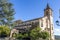 Parish Church of San Juan Bautista in the town of Linares de la Sierra, in the Sierra de Aracena, in the mountains of Huelva