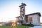 The Parish Church of St. Michael in Crna Vas, near Ljubljana, Slovenia in sunset