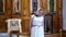 Parishioner women with headscarf in Orthodox Church