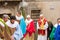 Parishioners parade to the parish church for Palm Sunday services in Montalbano Elicona