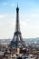 Parisian cityscape with Eiffel tower