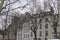 parisian houses and trees, typical city view