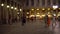 Parisians and tourists dance elegantly in one of the squares of Paris. Night. 4K