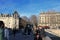 Parisians and tourists strolling on the Saint Michel bridge in Paris