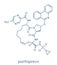 Paritaprevir hepatitis C virus HCV drug molecule NS3-4A serine protease inhibitor. Skeletal formula