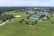 Park Aerial View with Pond