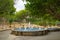 Park art. A fountain in a desert oasis. Tabernas, Almeria, Spain, Europe