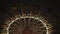 Park attraction ferris wheel carousel swing Night evening with illuminated light