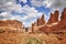 Park Avenue Trail view in Arches National Park, USA.