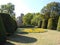 Park in Belgrade fortress, house of military museum in background