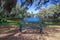 Park bench at Charles Towne Landing Charleston SC