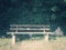 Park bench idyll in vintage look