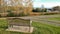 Park Bench Overlooking Lake Michigan in Fall