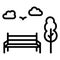 Park bench, rest Vector Icon which can easily edit