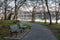 Park Benches Around Tidal Basin Washington DC Spring Bloom