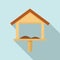 Park bird feeders icon, flat style