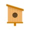Park bird house icon flat isolated vector