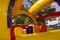 Park blow up bubble plastic fun playhouse for childern on a holiday park event