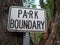 Park Boundary Sign