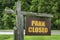 Park closed  entrance or trailhead sign