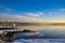 Park and coast near Fram Museum in Oslo in winter