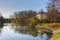 Park lake in autumn