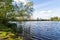 Park with a lake, St Chad Nature Reserve,Derbyshire, England, April 2022