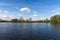 Park with a lake, St Chad Nature Reserve,Derbyshire, England, April 2022