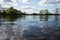 Park with a lake, St Chad Nature Reserve,Derbyshire, England, April 2022