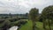 A park at late September, view of a river