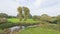 A park at late September, view of a river