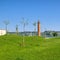 Park and lighthouse in Belem, Lisbon, Portugal