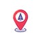 Park location pin flat icon