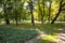 The Park on Margaret Island in the River Danube in Budapest is a quiet oasis in the busy city of Budapest in Hungary