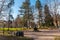 Park next to the Sanctuary of Loyola, Baroque church of Azpeitia, Gipuzkoa